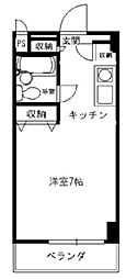 第七植村ビル ワンルームの間取図画像