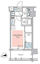 アーバネックス小石川春日 10階1DKの間取り