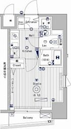 ガーラ・グランディ北池袋 7階1Kの間取り