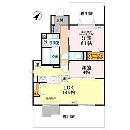 モナ・シエロ 2LDKの間取図画像
