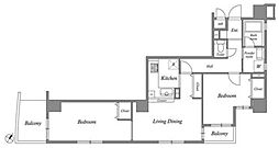 オーパスホームズ白山 5階2LDKの間取り