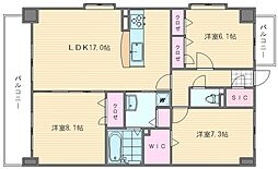 グラン・レカン 3LDKの間取図画像