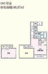 グランオネスト中町 1LDKの間取図画像