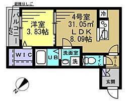 SK南流山 1LDKの間取図画像