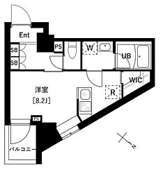 アークマーク上池袋 ワンルームの間取図画像