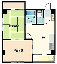 サンコーポ久米川 2DKの間取図画像