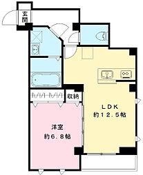 レザン池上 4階1LDKの間取り