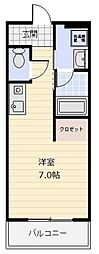 SKYPlaza天神橋 1Kの間取図画像