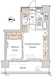 ブランシエスタ木場 7階1LDKの間取り