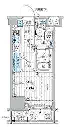 メインステージ三田アーバンスクエア 1Kの間取図画像