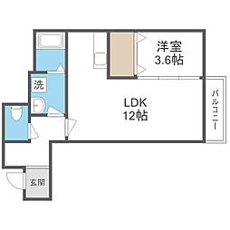 SunMark賀茂 1LDKの間取図画像