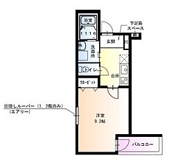 フジパレス武庫川駅北 1Kの間取図画像