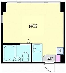 ヒルトップ文京小日向 3階ワンルームの間取り