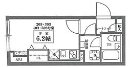 COCOCUBE井草 ワンルームの間取図画像