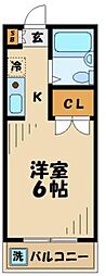 コート・ニュータウン 1Kの間取図画像