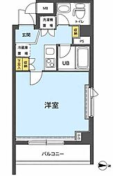 ルーブル武蔵小山 1Kの間取図画像