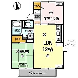 グリーンタウン 2LDKの間取図画像