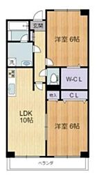 ロイヤルアスコット 2LDKの間取図画像