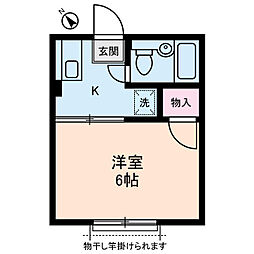 シティハイム大島 1Kの間取図画像