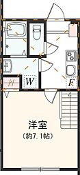 アザーレ・ディオン相模大野 1Kの間取図画像