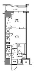 S-RESIDENCE新宿御苑 1DKの間取図画像