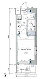 CRACIA北千束 1Kの間取図画像