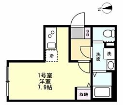 相模原市緑区橋本4丁目アパート ワンルームの間取図画像