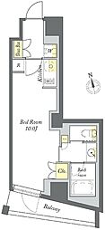 プライムメゾン清澄白河 ワンルームの間取図画像