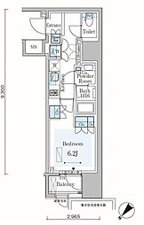 GRANPASEO横濱関内PREMIUM 1Kの間取図画像