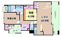 グランブルー上町台 6階/-