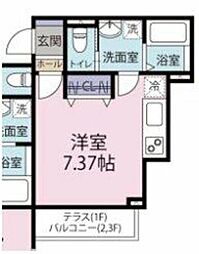 スフィーダみずほ台II 3階ワンルームの間取り