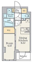 クレストコート南長崎 1DKの間取図画像