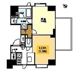 リバーレ月島 11階1LDKの間取り
