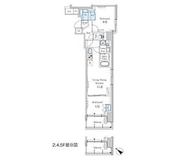 パークアクシス押上レジデンス 2LDKの間取図画像