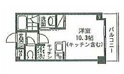 ラフィネ小竹向原 2階1Kの間取り