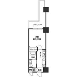 CASSIA豊中三国 1Kの間取図画像