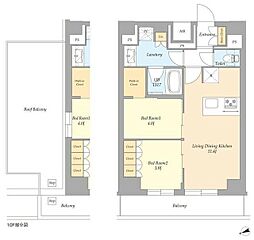 AIFLAT杉並高井戸 2LDKの間取図画像