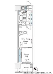 ロイヤルパークス有明 1LDKの間取図画像