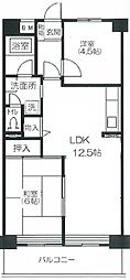 メゾン武蔵関 2LDKの間取図画像