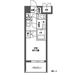 CASSIA高井田ノースコート 1Kの間取図画像