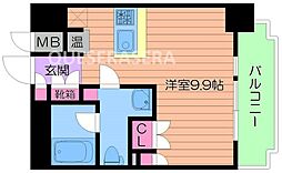セイワパレス京橋コルティーレ 5階ワンルームの間取り