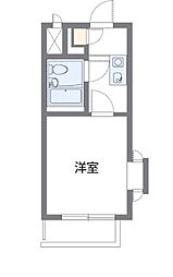 レオパレスグリーン 1Kの間取図画像