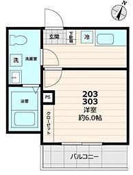 AXIS Hanno 1Kの間取図画像