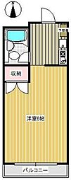 アークトップ西新井 3階ワンルームの間取り