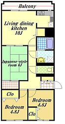 サンシティ南行徳3 2階3LDKの間取り