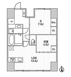 オルタナ文京湯島 1SLDKの間取図画像
