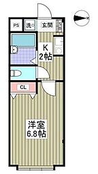 グレイスハイツ東綾瀬 1Kの間取図画像