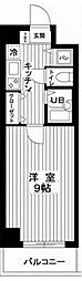 ジュエル等々力 1Kの間取図画像