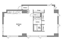 品川港南テラス 7階ワンルームの間取り