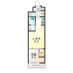 スワンズ京都東寺ガーデン 1LDKの間取図画像
